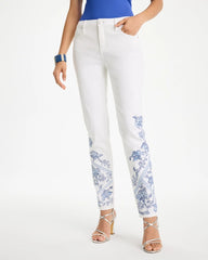 Embroidered Girlfriend Slim Ankle Jeans Alabaster - Chico's