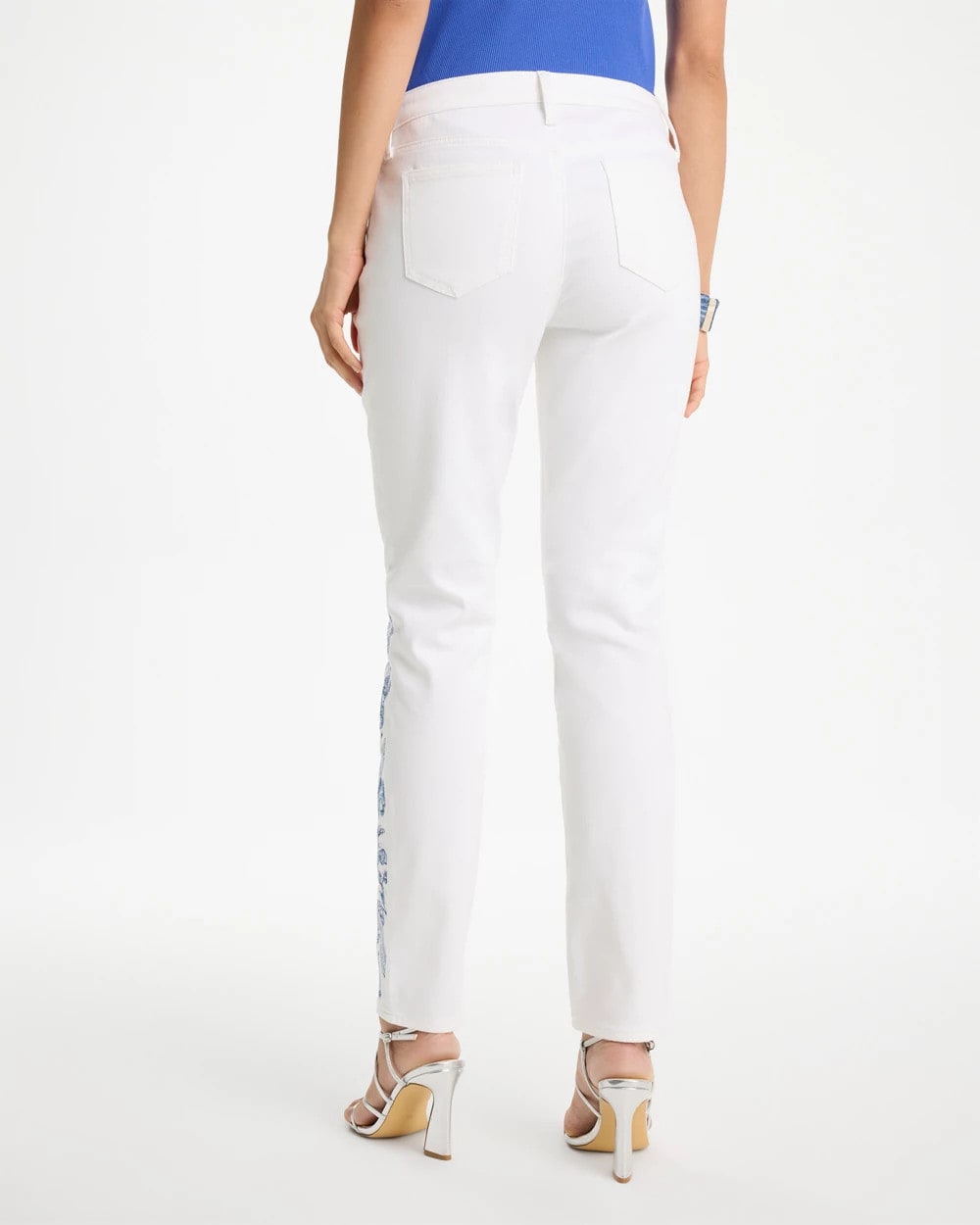 Embroidered Girlfriend Slim Ankle Jeans Alabaster - Chico's