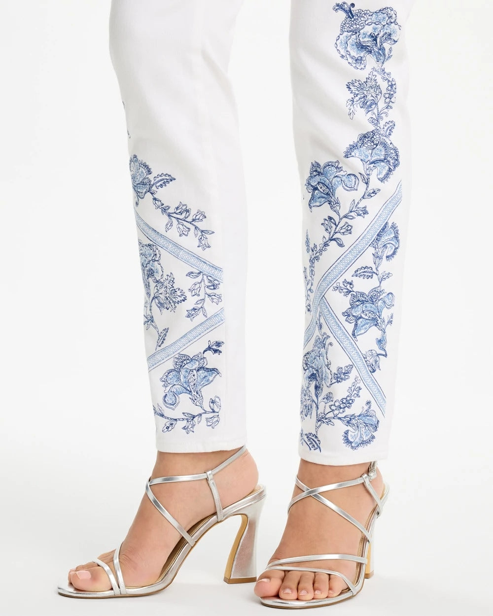 Embroidered Girlfriend Slim Ankle Jeans Alabaster - Chico's