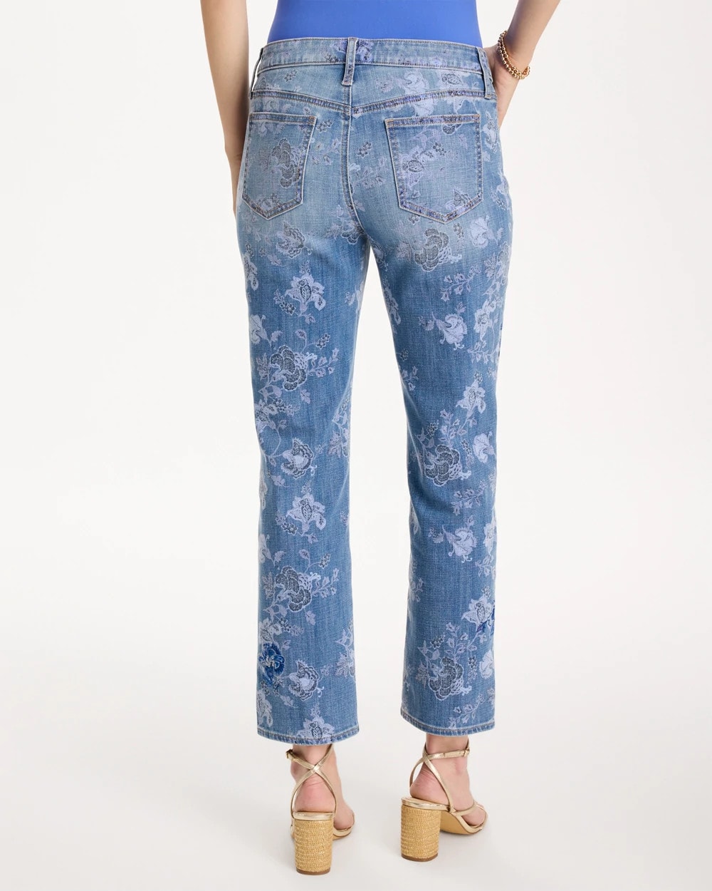 Embellished Girlfriend Crop Jean Underwater Indigo - Chico's