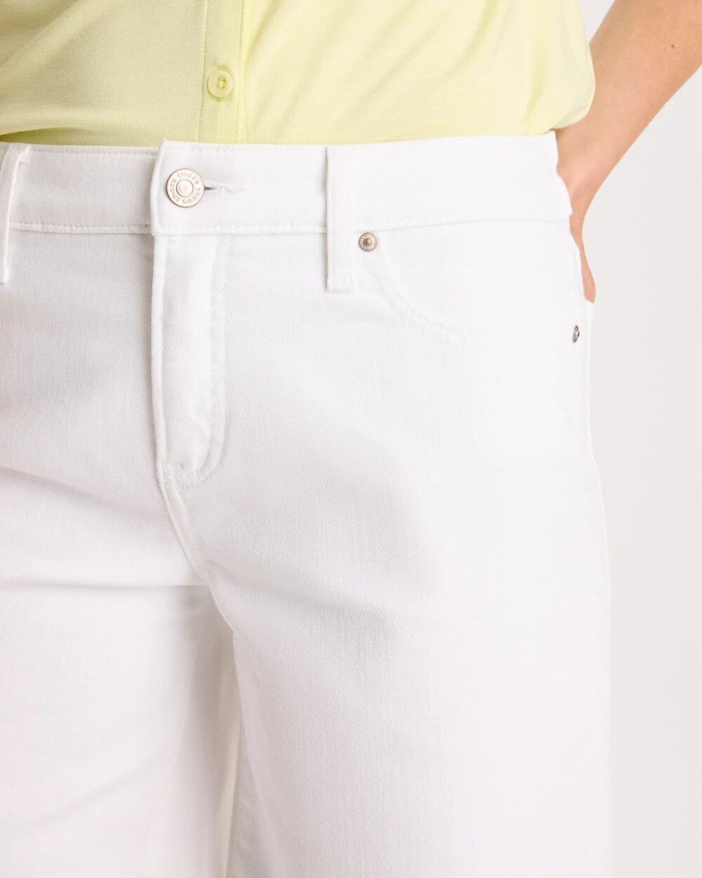 Girlfriend Slim White Jean Shorts Alabaster - Chico's