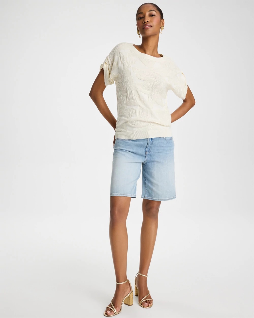 Girlfriend Slim Indigo Jean Shorts Shasta Indigo - Chico's