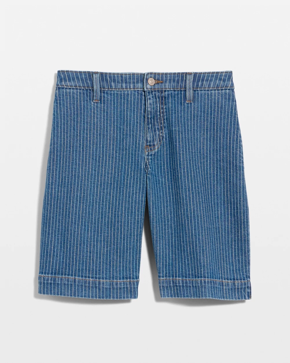 Striped Denim Trouser Shorts Indigo - Chico's