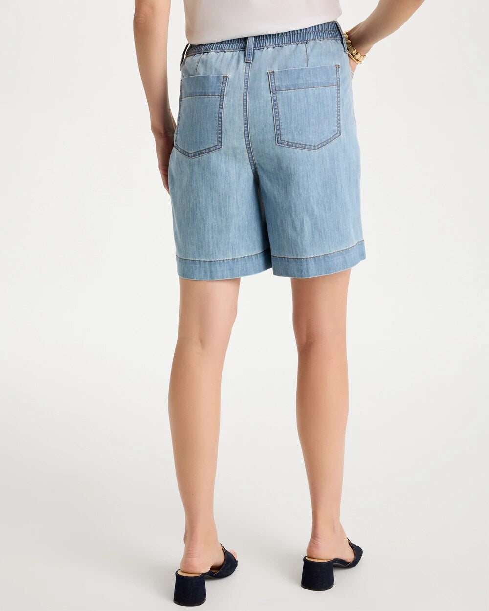 Embellished Lightweight Jean Shorts Graciela Indigo - Chico's