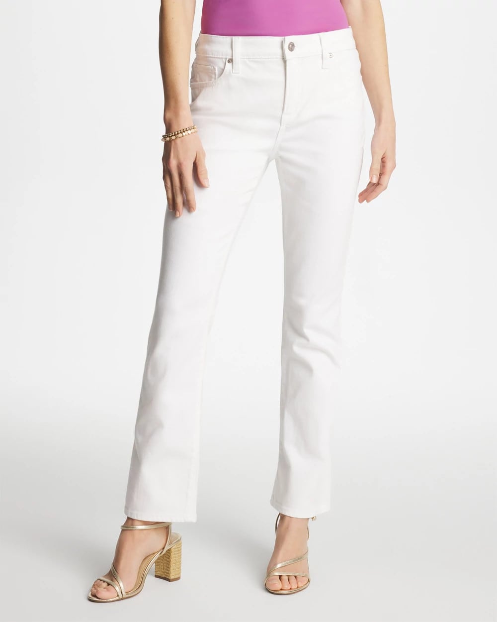 Cropped Girlfriend Kick Flare Jeans Alabaster - Chico's