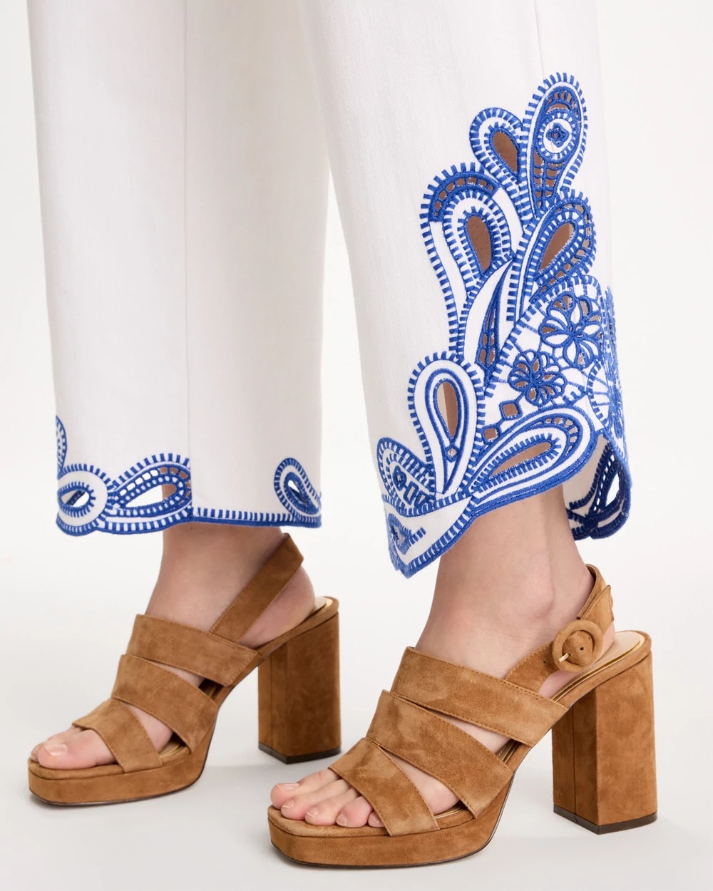 Girlfriend Wide-Leg Cutout Crop Jean Alabaster - Chico's