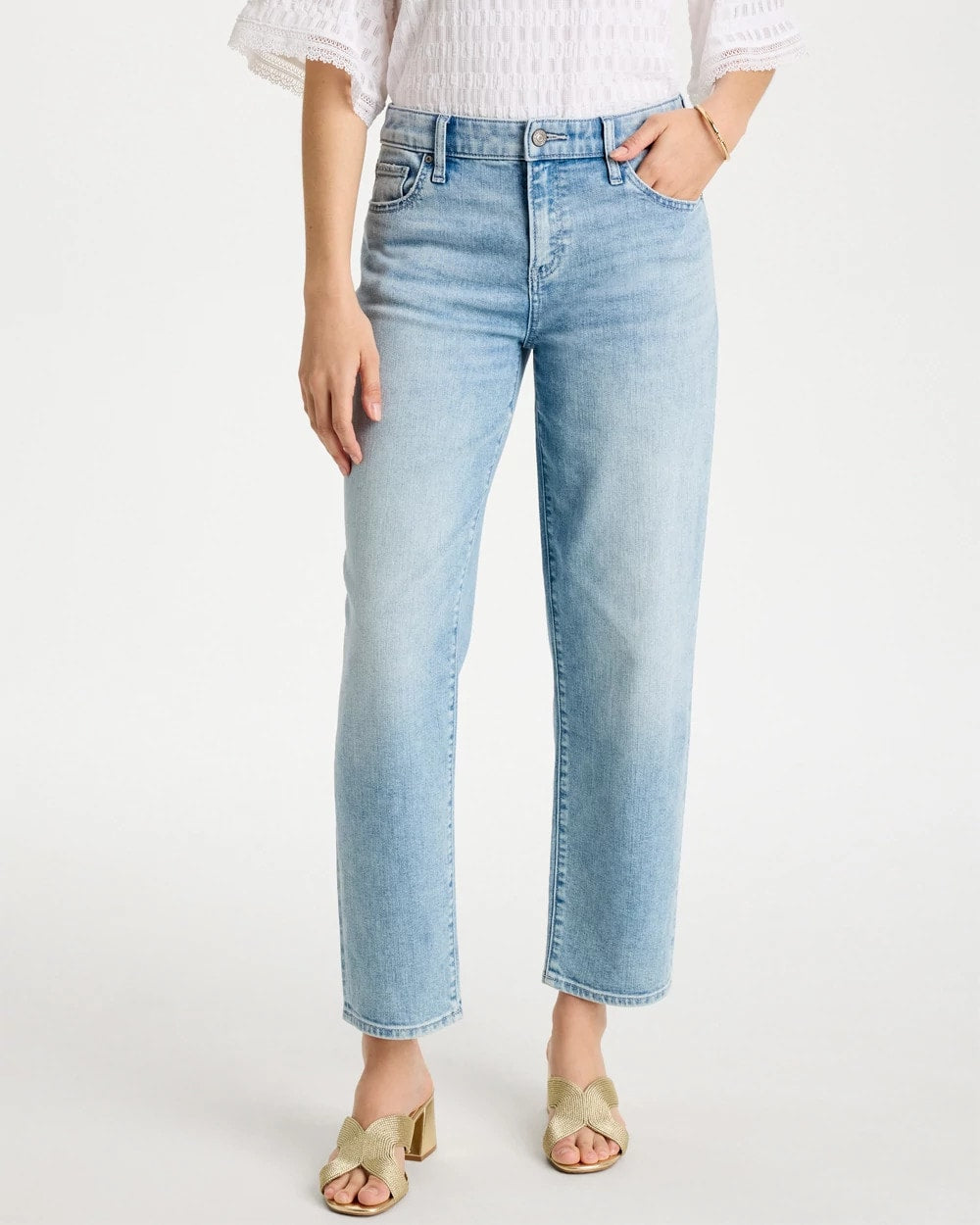 Relaxed Boyfriend Rolled Hem Jean Bahama Indigo - Chico's