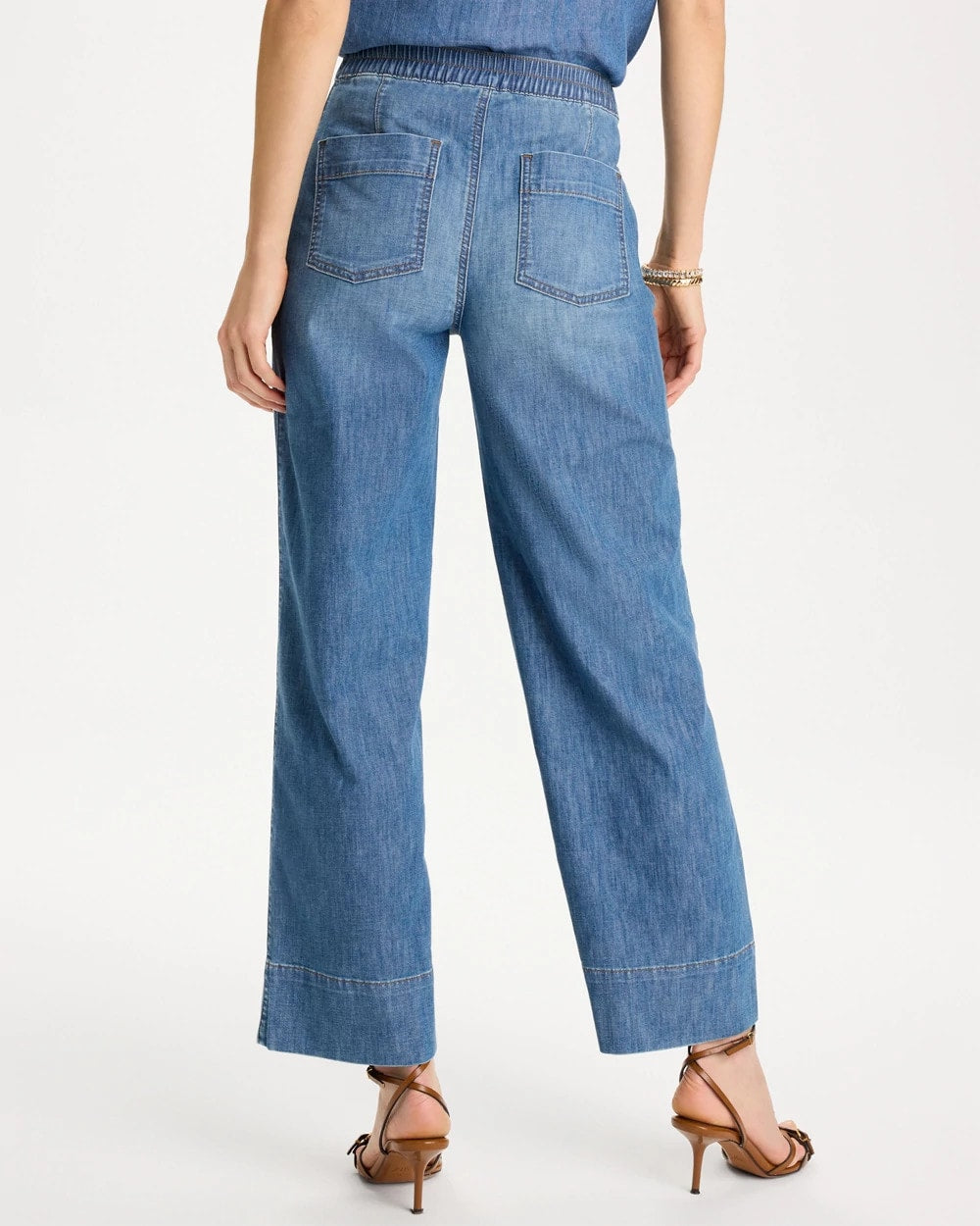 Lightweight Wide-Leg Ankle Jeans Lake Como Wash - Chico's