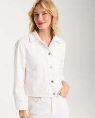 Cropped Denim Trucker Jacket Alabaster - Chico's