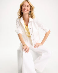 Cropped Denim Trucker Jacket Alabaster - Chico's