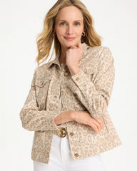 Denim Leopard Print Jacket Classic Animal - Chico's