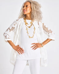 Travelers™ Collection Floral Applique Jacket Travelers Winter Drift - Chico's