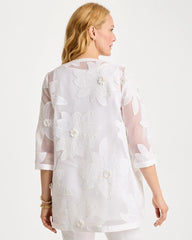 Travelers™ Collection Floral Applique Jacket Travelers Winter Drift - Chico's