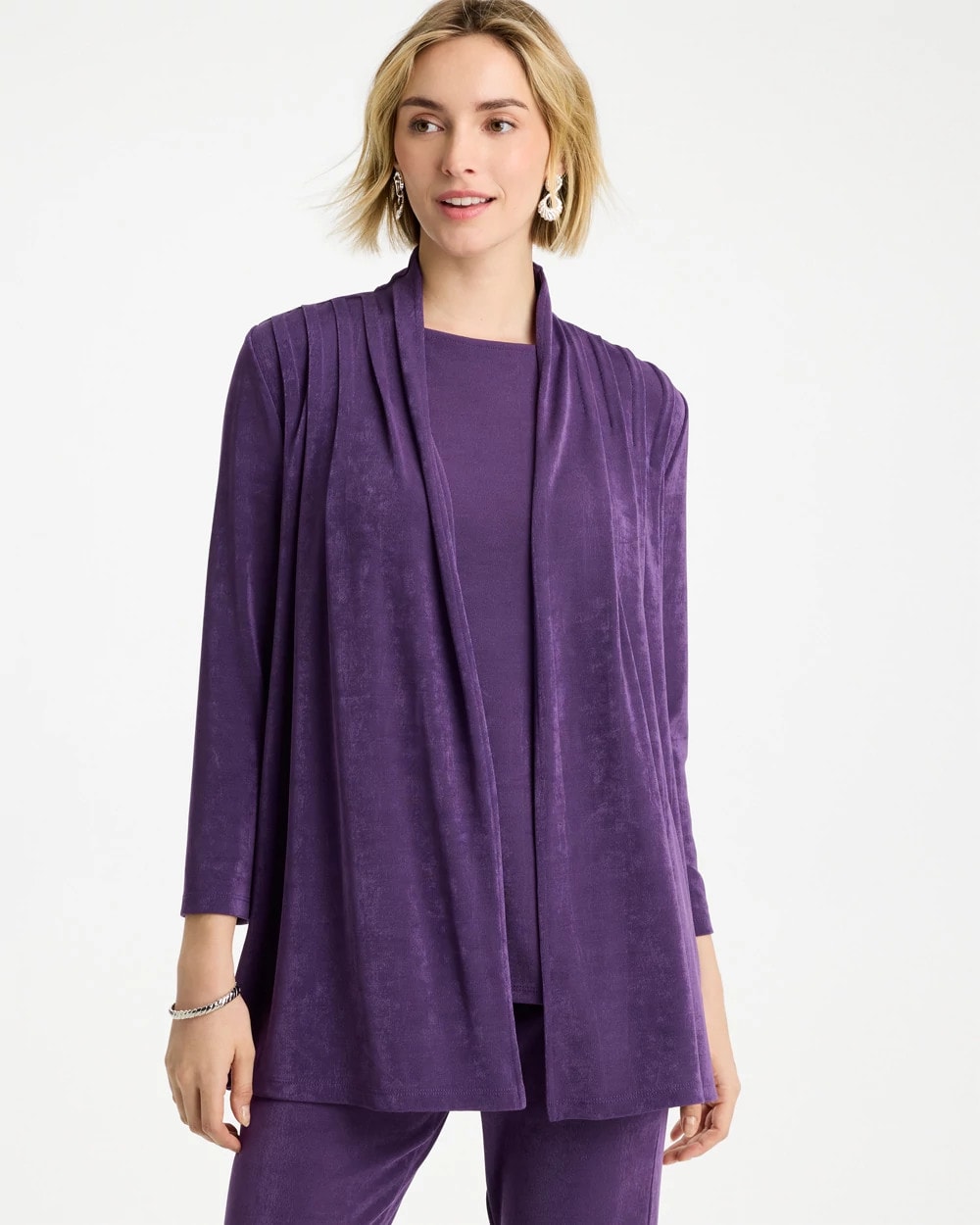Travelers™ Pleat Front Jacket Rich Amethyst - Chico's