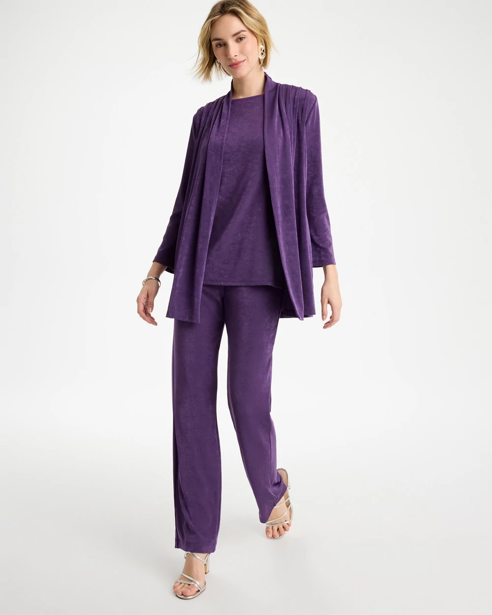 Travelers™ Pleat Front Jacket Rich Amethyst - Chico's