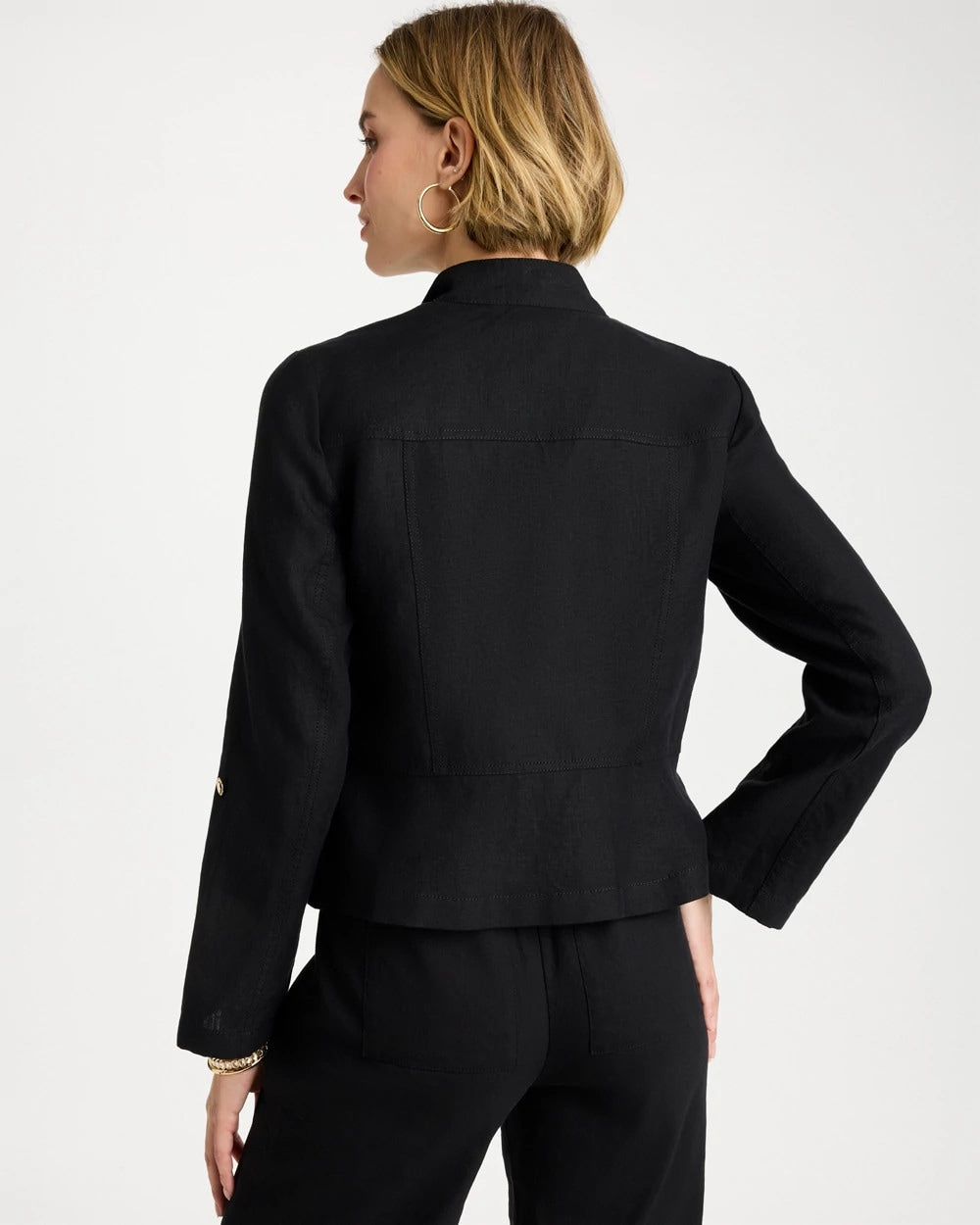 Linen Moto Jacket Black - Chico's