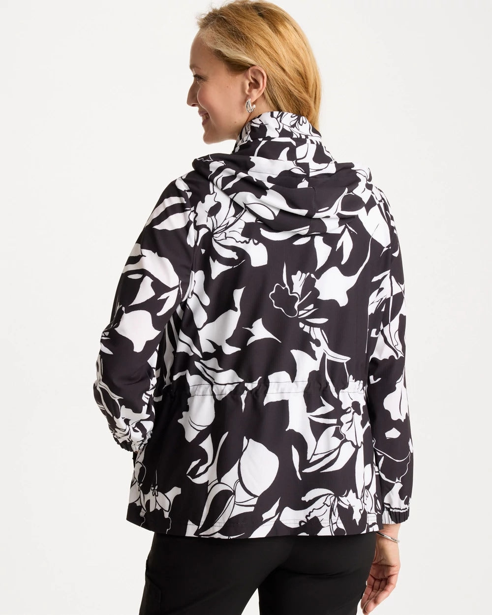 Zenergy® Ripstop Floral Nights Anorak Jacket Black - Chico's