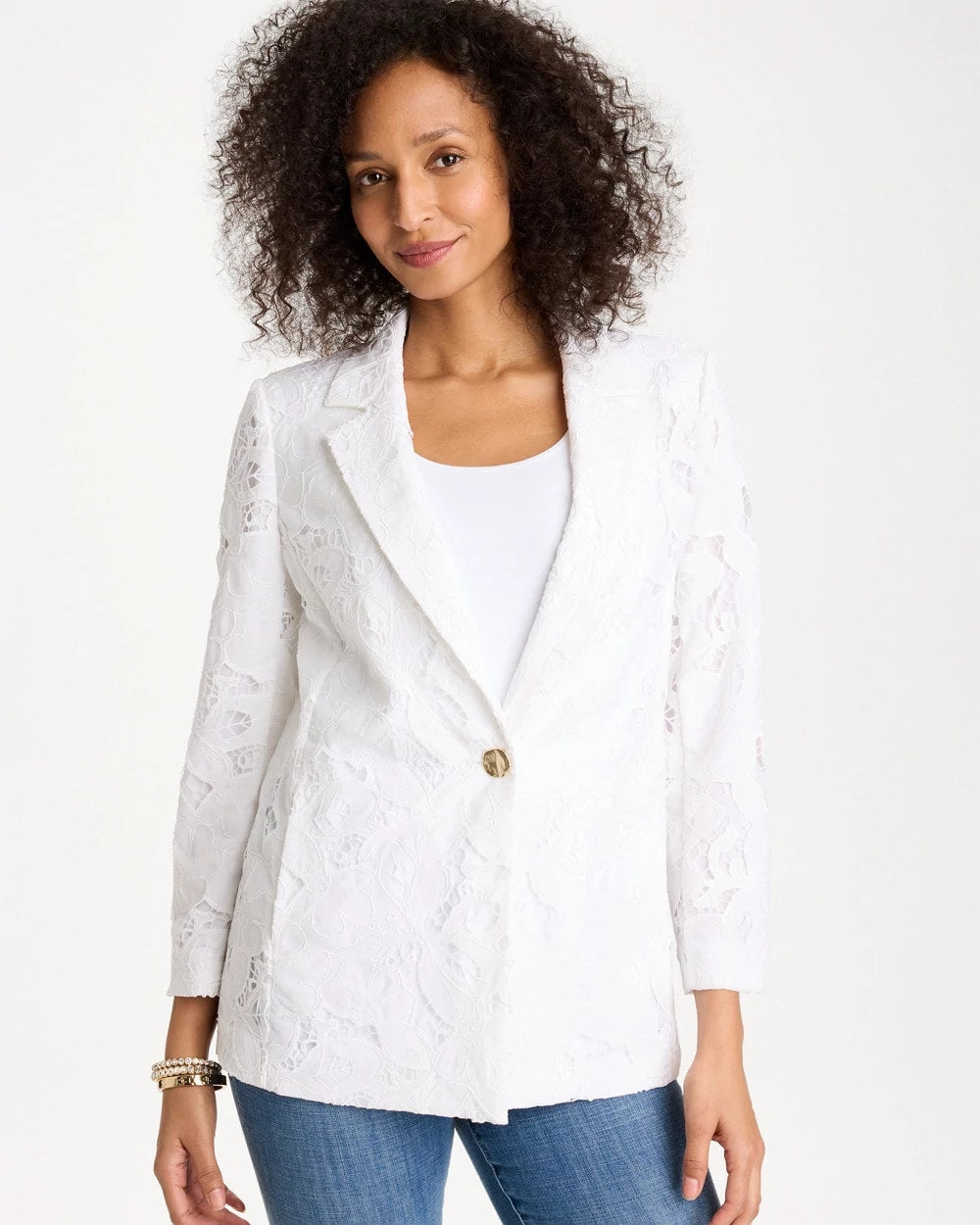 Classic Lace Blazer Alabaster - Chico's