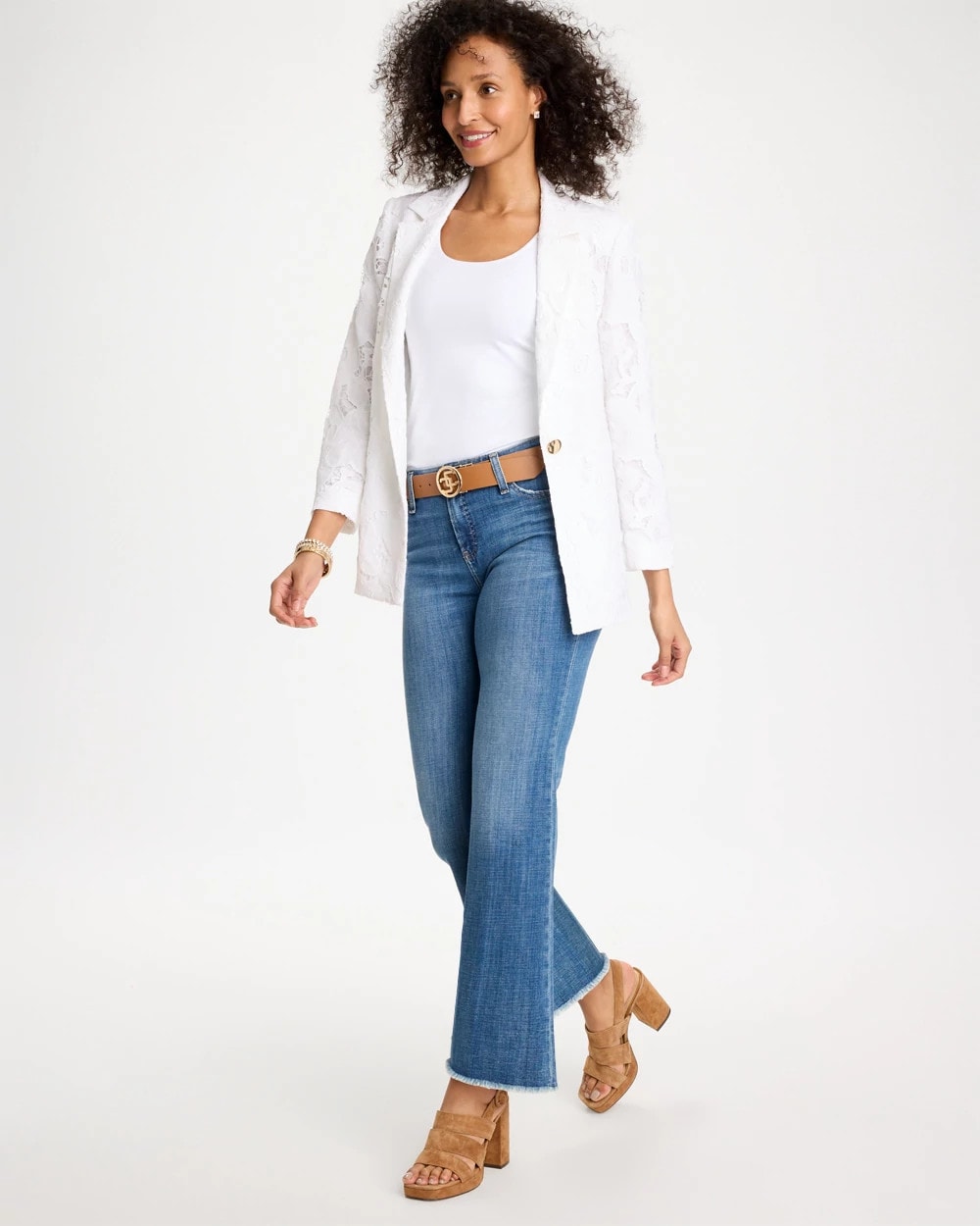 Classic Lace Blazer Alabaster - Chico's