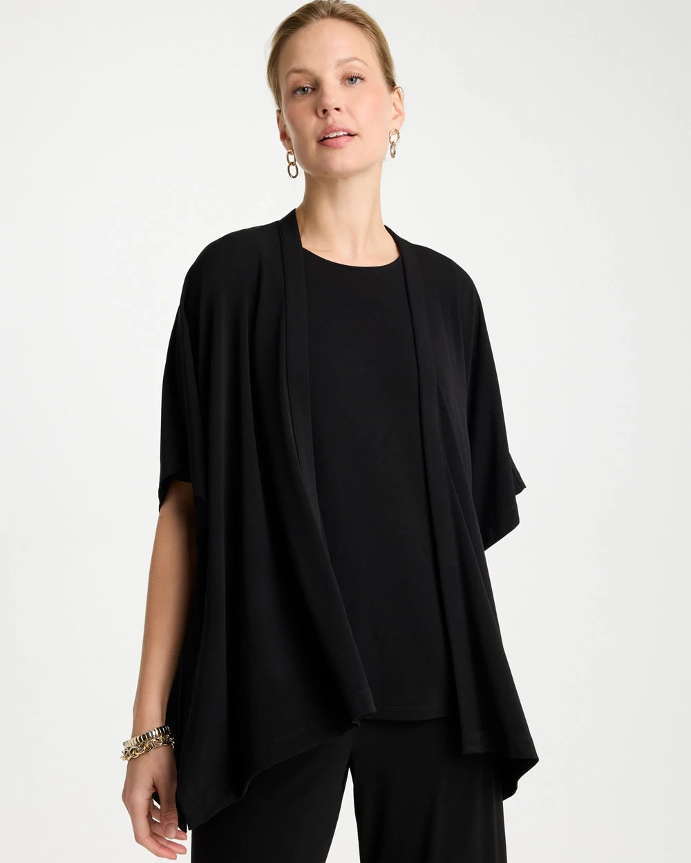 Travelers™ Knit Cape Cardigan Black - Chico's