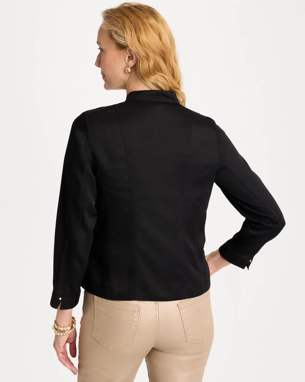 Textured Shine Jacket Black - Chico's