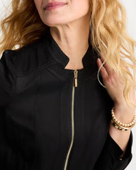 Textured Shine Jacket Black - Chico's