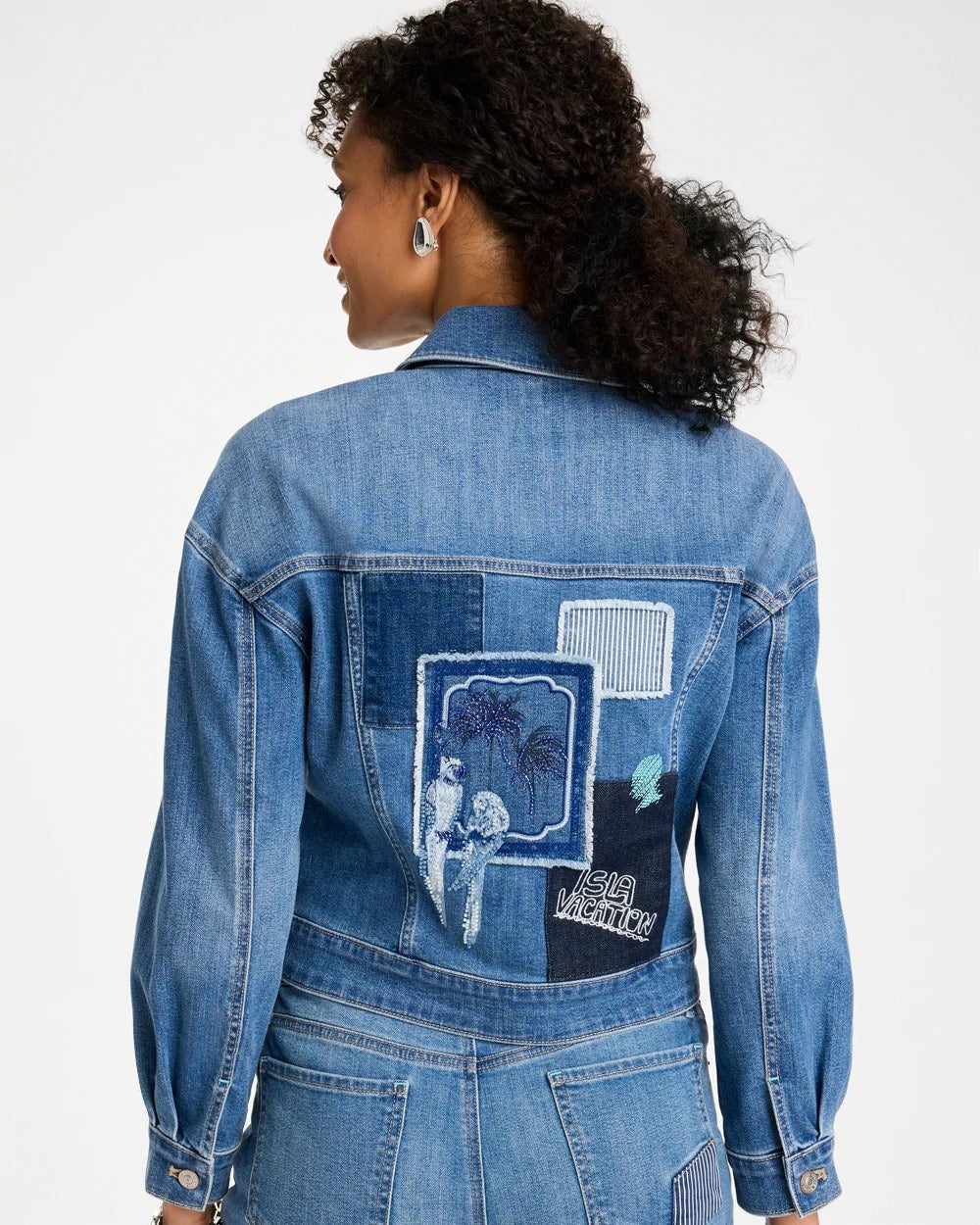 Denim Parrot Pocket Jacket Underwater Indigo - Chico's