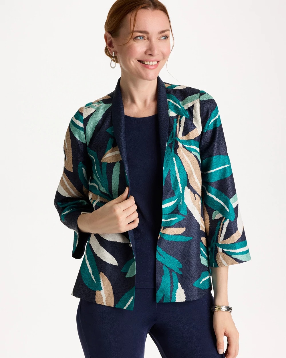 Travelers™ Collection Palm Crushed Jacket Kings Navy - Chico's
