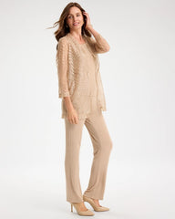 Travelers™ Sheer Embroidered Cardigan New Sonora Sand - Chico's