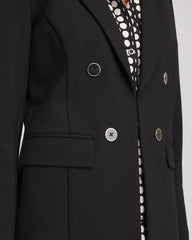 Ponte Double-Breasted Knit Blazer Black - Chico's