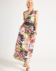 Crinkle Chiffon Animal Print Dress Black - Chico's