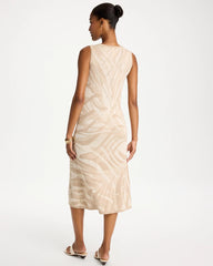 Knit Printed Sweater Dress Gold - Chico's