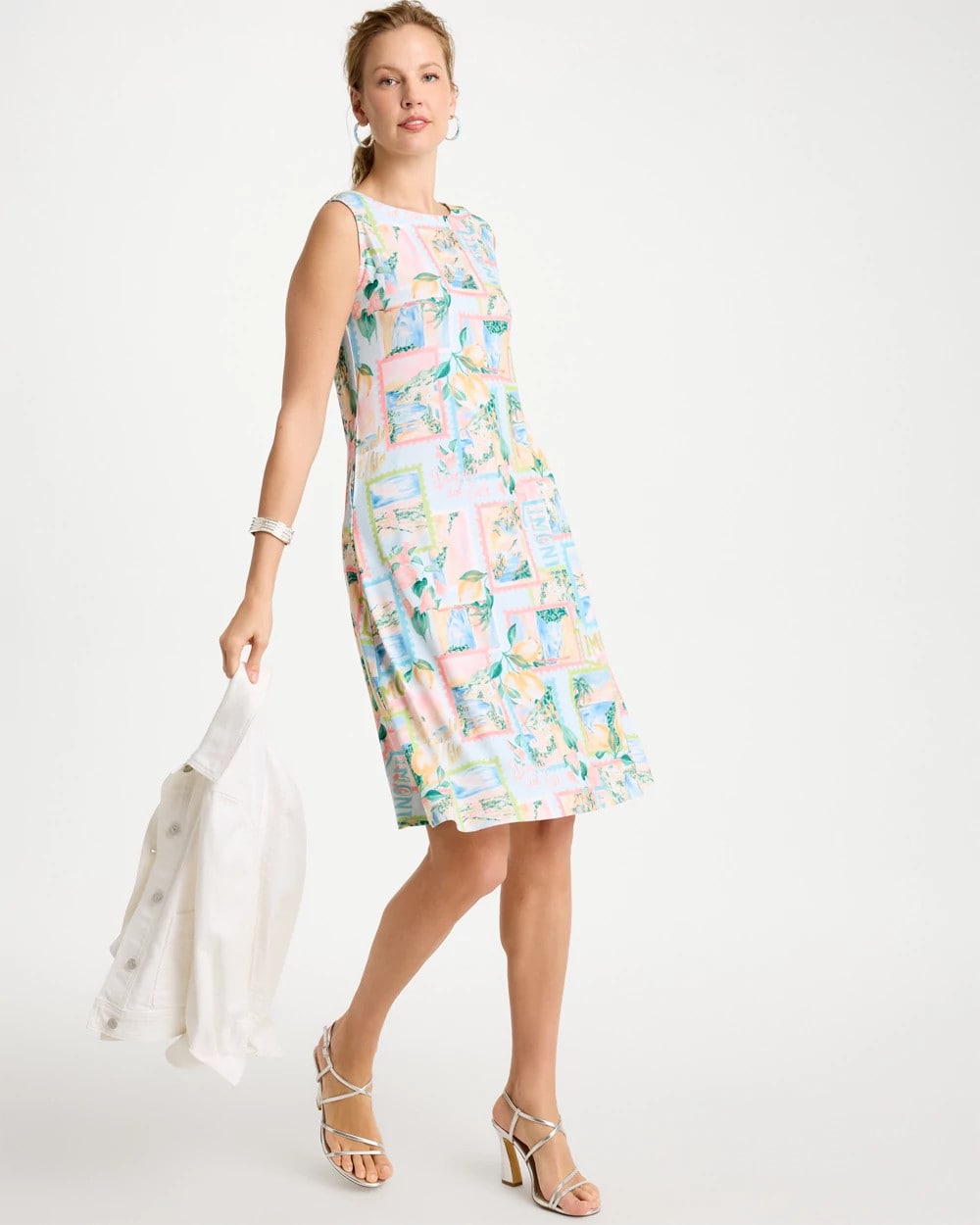 Jersey Knit Positano Shift Dress Bondi Blue - Chico's