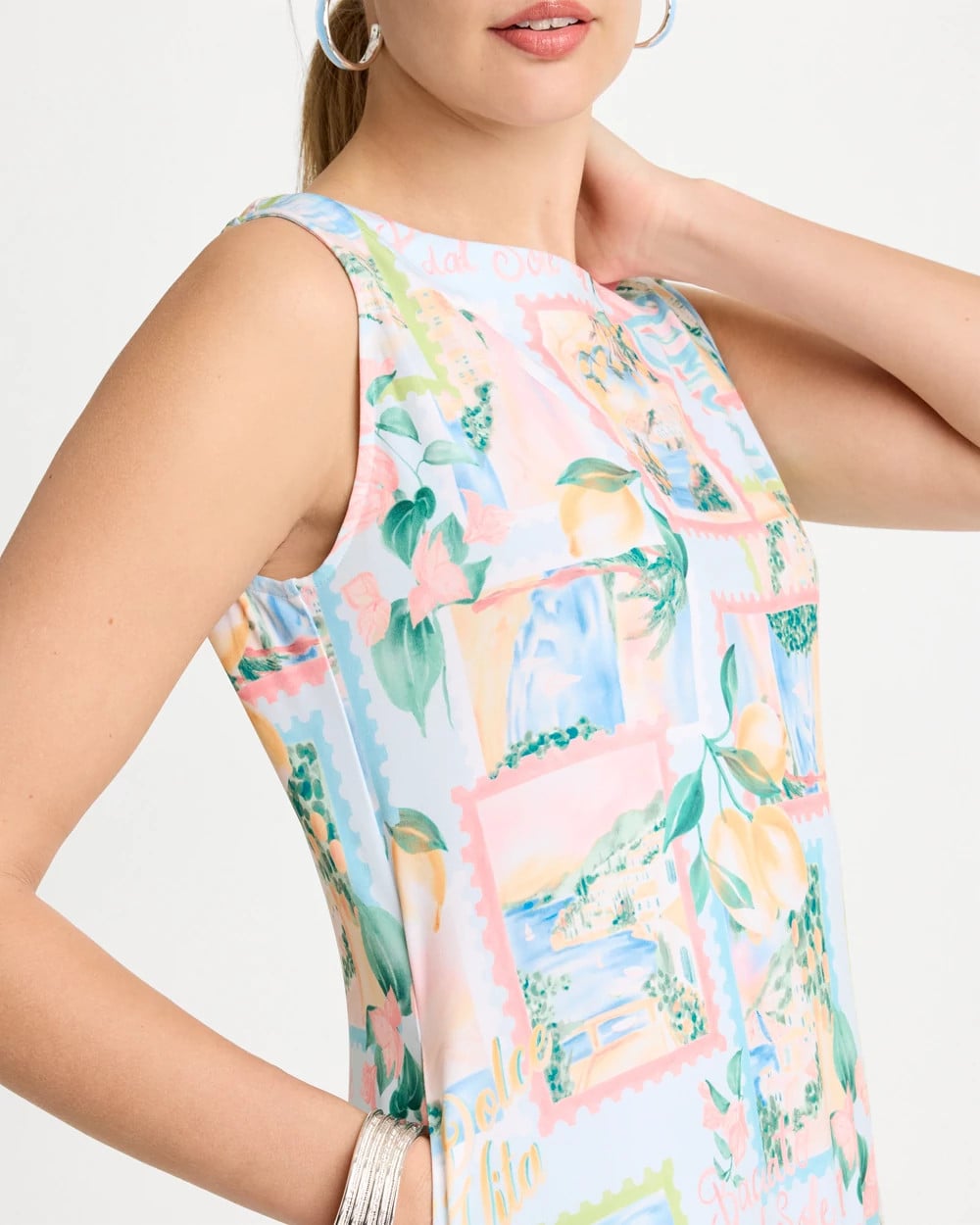 Jersey Knit Positano Shift Dress Bondi Blue - Chico's