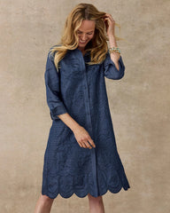 Denim Embroidered Dress Indigo - Chico's