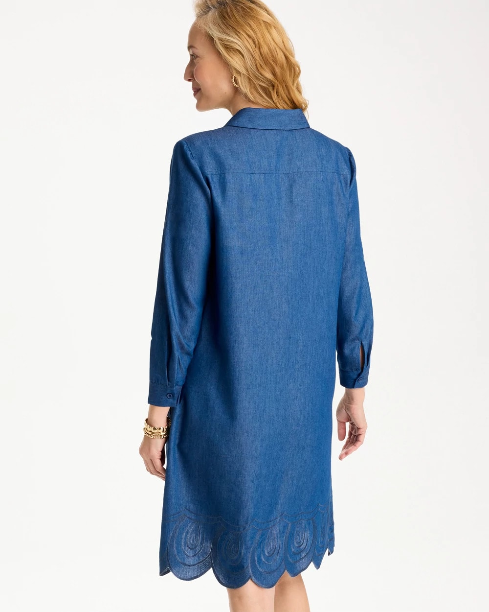 Denim Embroidered Dress Indigo - Chico's