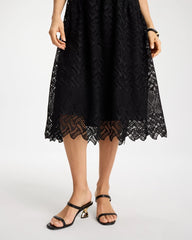 Embroidered Lace Sleeveless Dress Black - Chico's