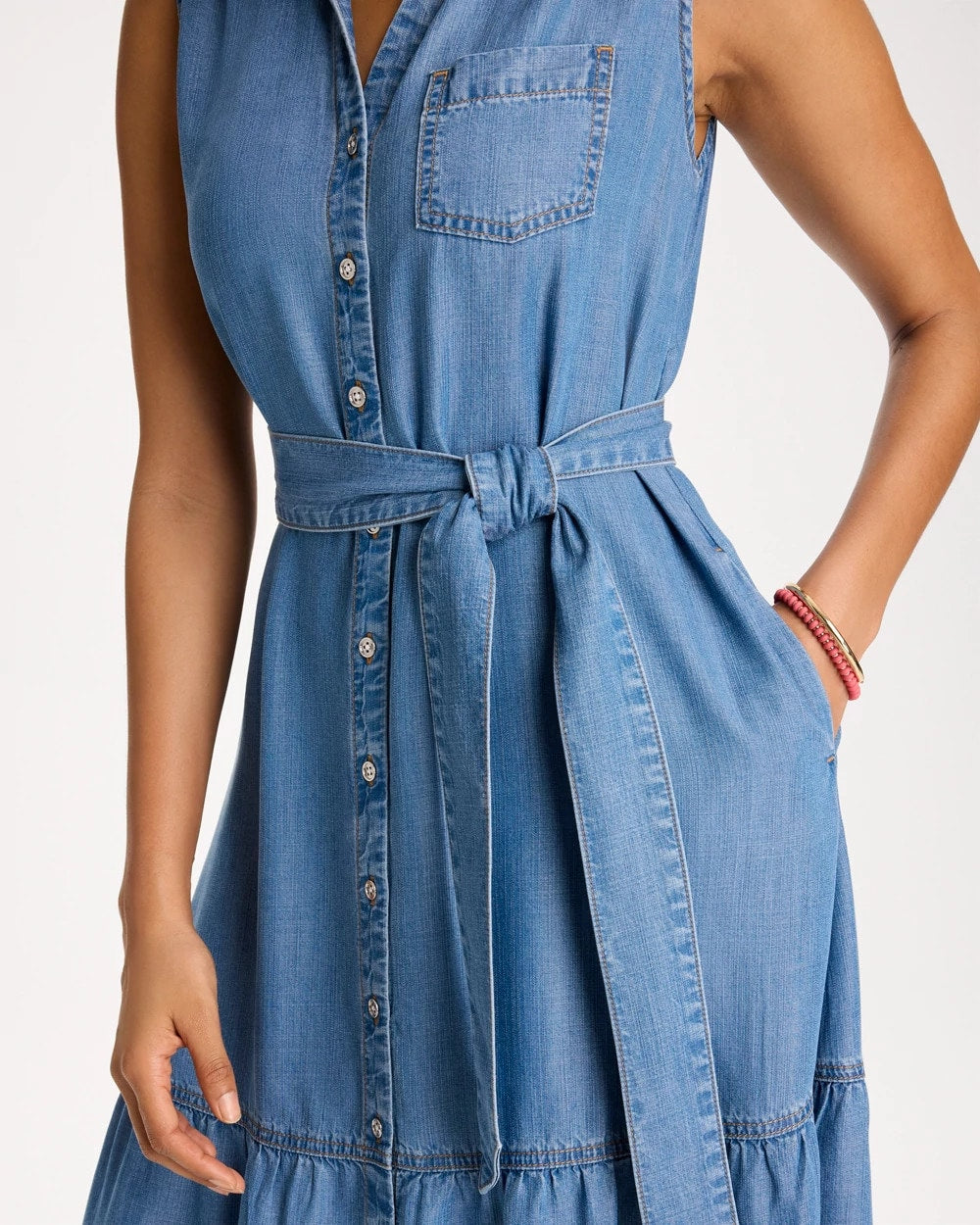 Twill Denim Belted Shirtdress Indigo - Chico's