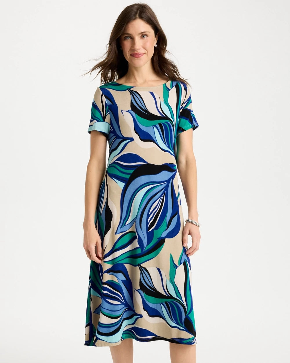 Travelers™ Marble Flora Swing Dress Rich Cobalt - Chico's