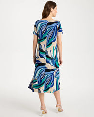 Travelers™ Marble Flora Swing Dress Rich Cobalt - Chico's