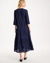 Tiered Lace Dress Passport Blue - Chico's