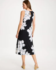 Travelers™ Knit Abstract Floral Swing Dress Black - Chico's