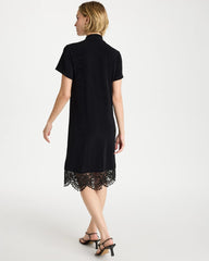 Travelers™ Lace Hem V-Neck Dress Travelers Black - Chico's