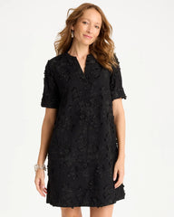 3D Floral Dress Black - Chico's