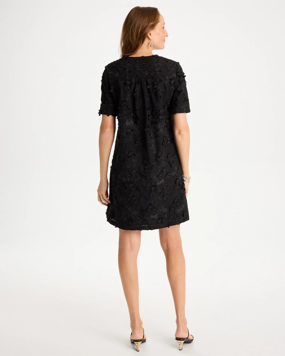 3D Floral Dress Black - Chico's