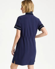 Zenergy® UPF Mesh Trim Dress Passport Blue - Chico's