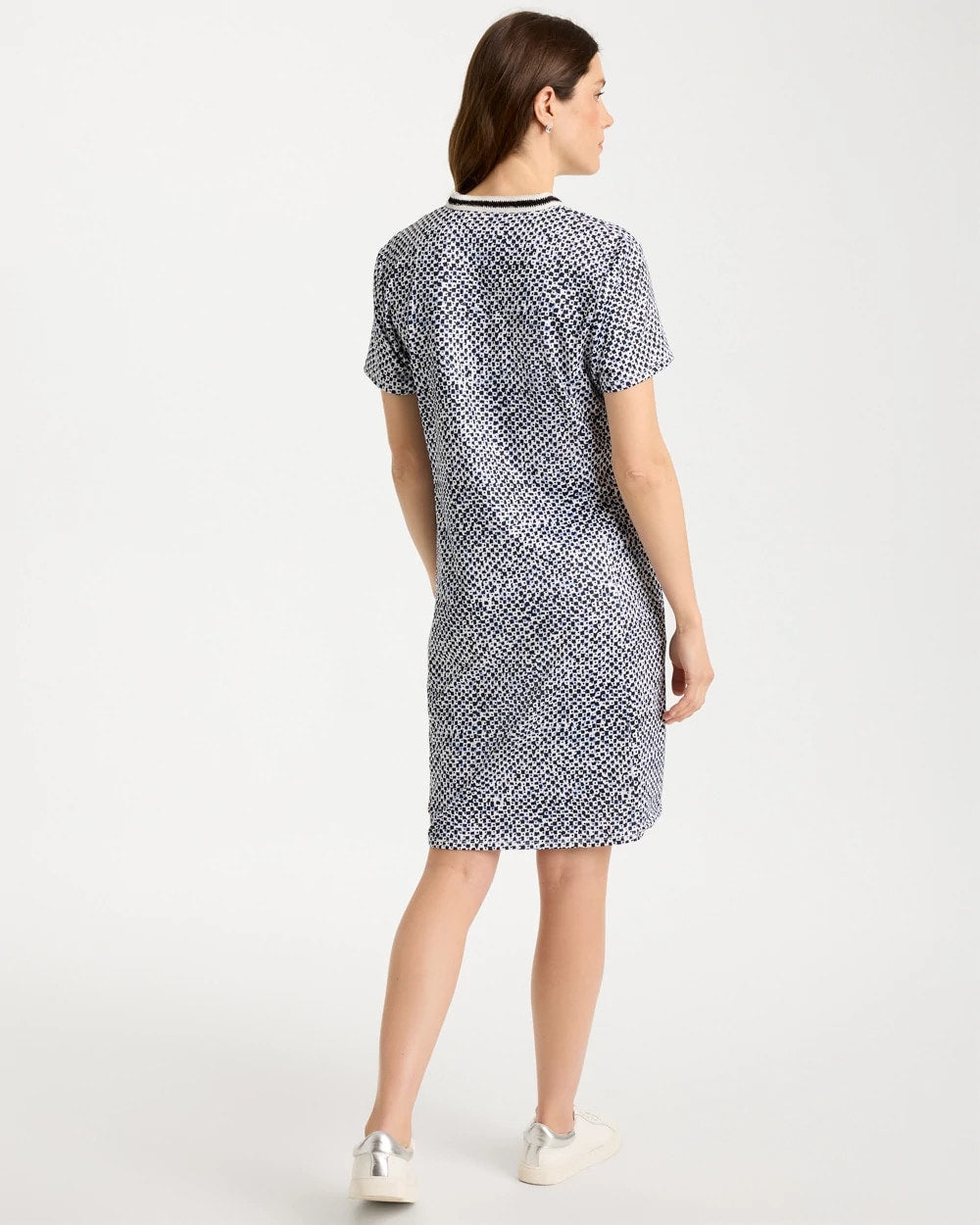 Zenergy® UPF Crochet Contrast Trim Dress Blue Muse - Chico's