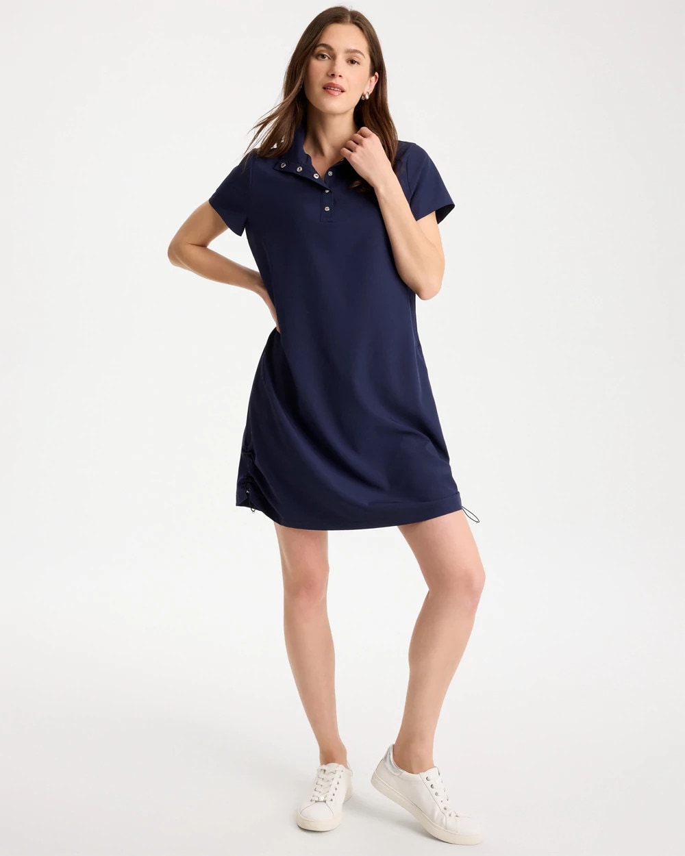 Zenergy® UPF Mockneck Bungee Dress Passport Blue - Chico's