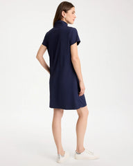 Zenergy® UPF Mockneck Bungee Dress Passport Blue - Chico's