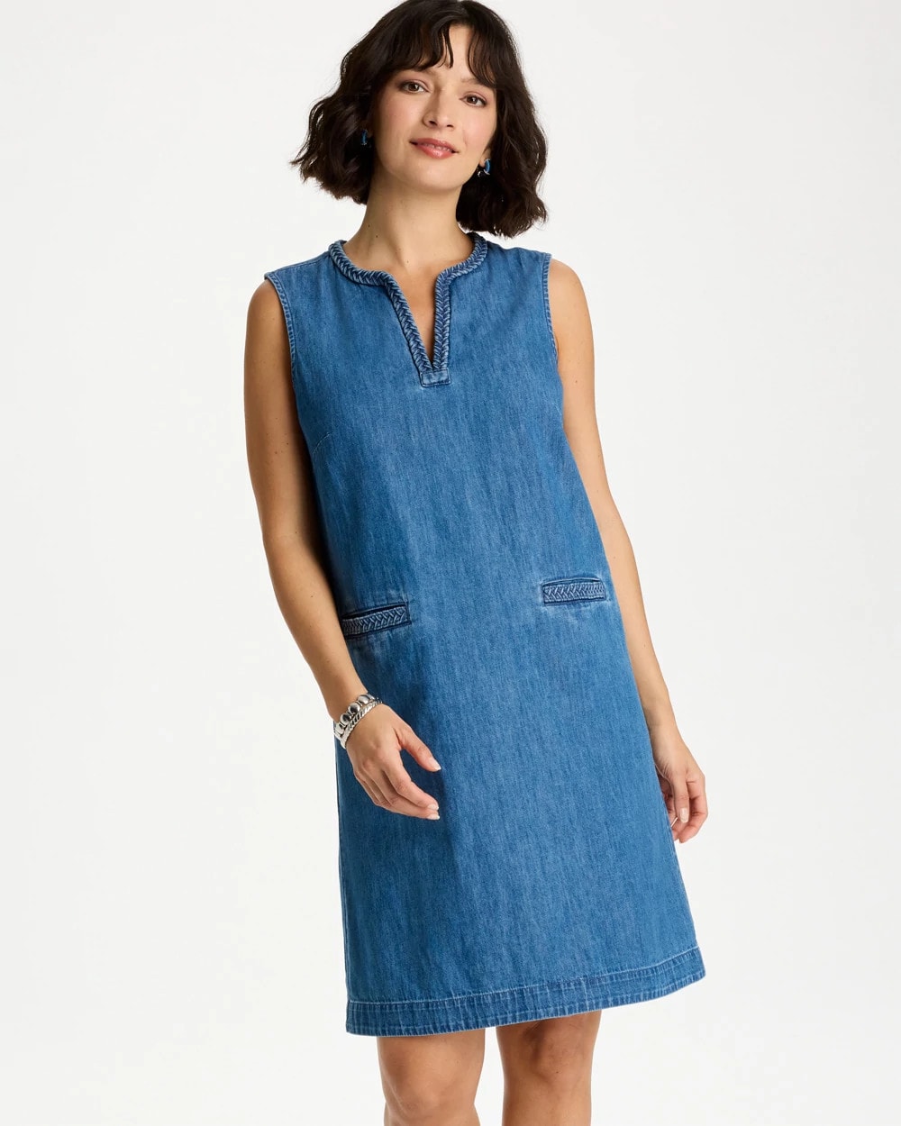 Denim Braided Dress Indigo - Chico's
